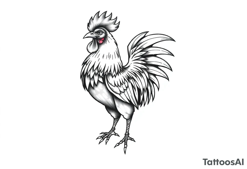 combat rooster tattoo idea