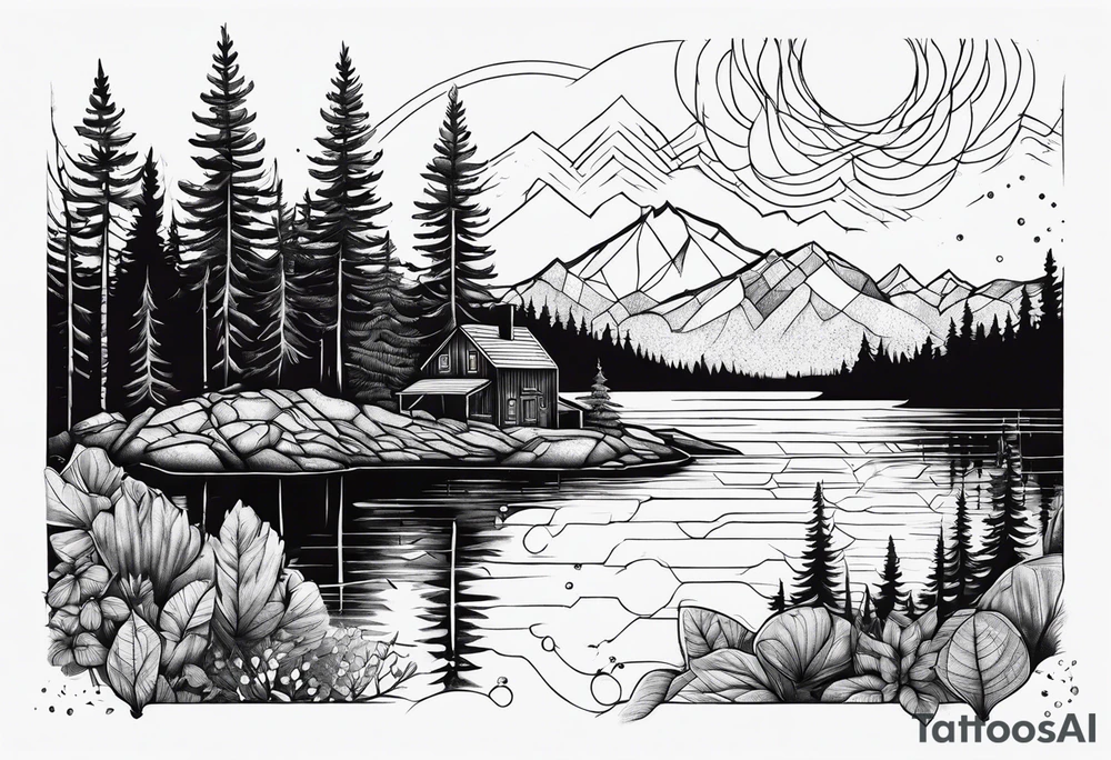 maine wilderness tattoo idea