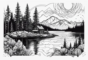 maine wilderness tattoo idea