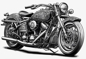 motorcycle engine tattoo idea