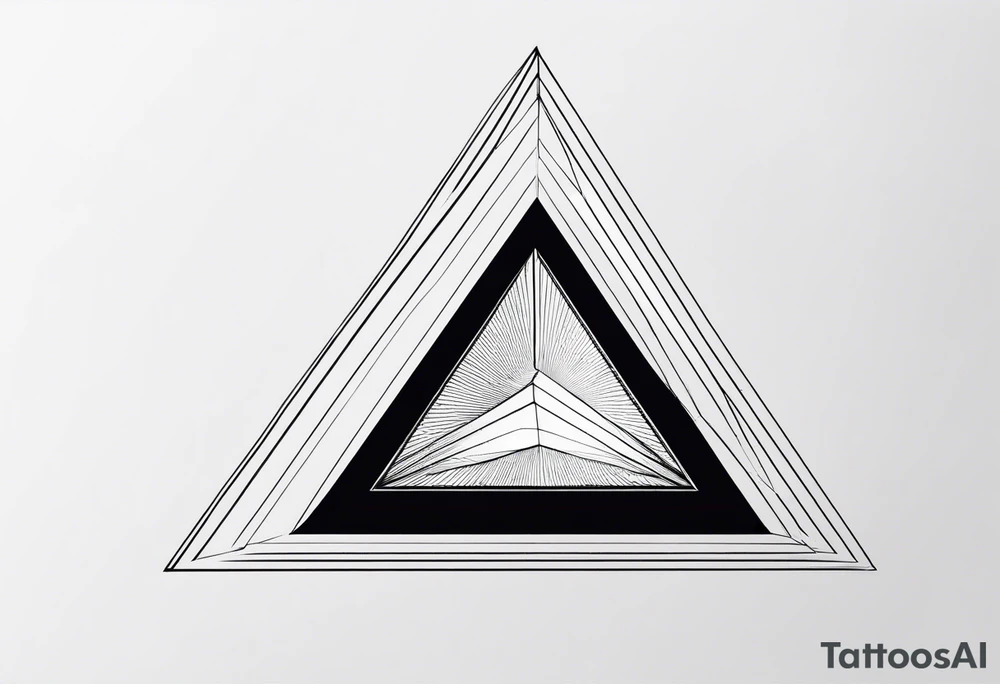 A triangle with nothing inside of it very simple, just a few lines tattoo idea
