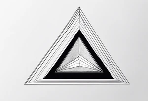 A triangle with nothing inside of it very simple, just a few lines tattoo idea