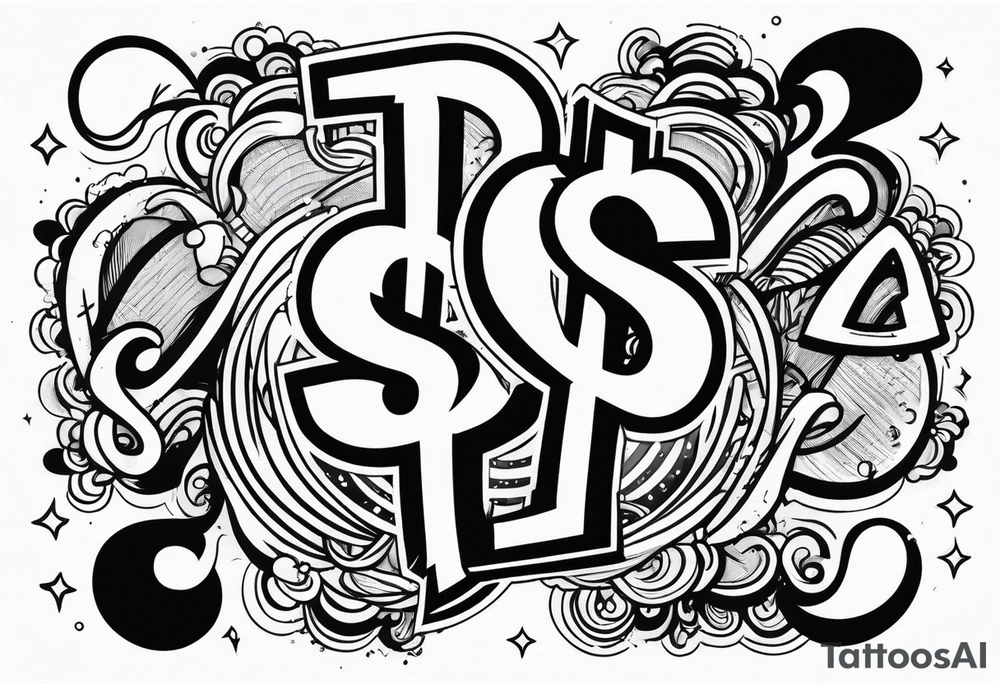 Dollar signs tattoo idea