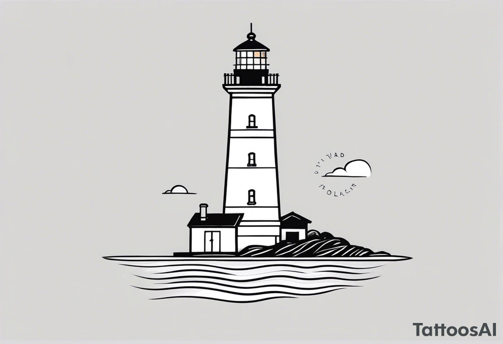 Lighthouse that says "DAD" tattoo idea