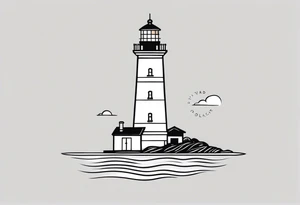 Lighthouse that says "DAD" tattoo idea