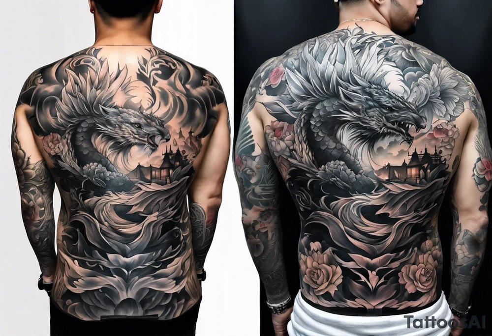 Full Back tattoo covering the whole back tattoo idea