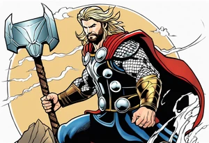 The Mighty Thor that looks like the Chris Hemsworth version tattoo idea