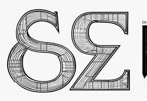 letters “ E S C M” meshed together tattoo idea