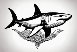 Stylized Shark Fin tattoo idea