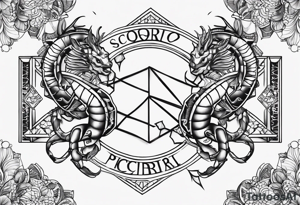 Scorpio with Libra with Pices tattoo idea