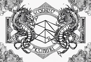 Scorpio with Libra with Pices tattoo idea