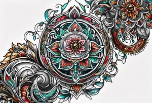 embroidered ornament tattoo idea