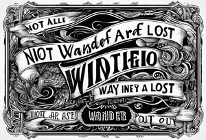 Words saying Not All Those Who Wander Are Lost, They Are Searching For A Way Out tattoo idea