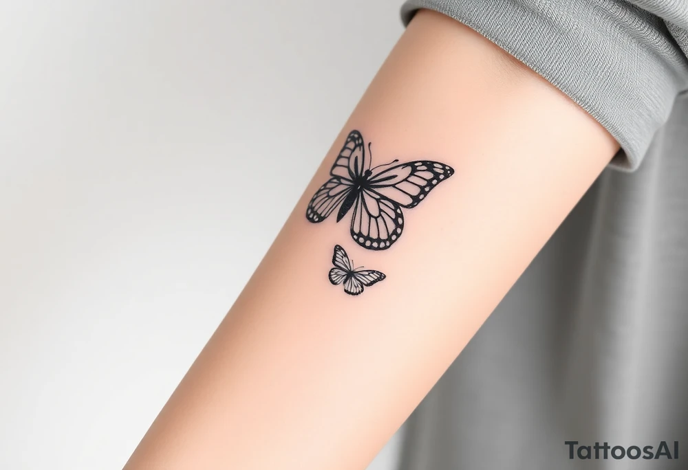 Butterfly family tattoo idea