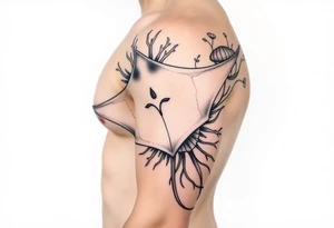 stingray, coral, jellyfish tattoo idea