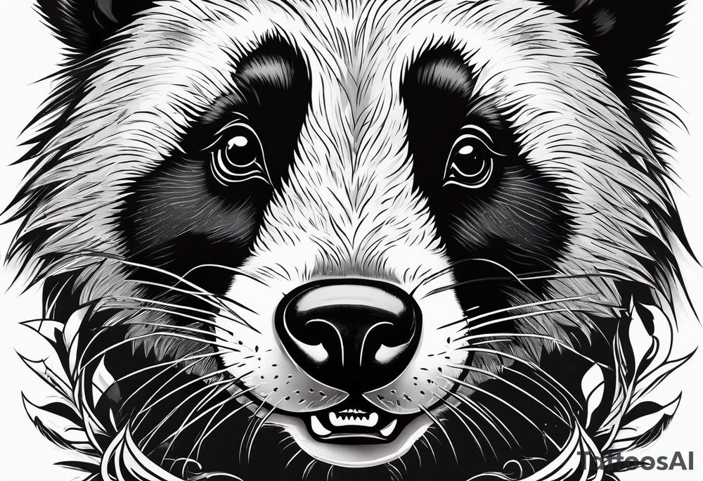 aggressive and killer badger/wolverine with cute face and some quotes tattoo idea aggressive and killer badger/wolverine with cute face and some quotes tattoo idea