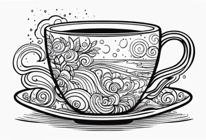 Coffee mug tattoo idea