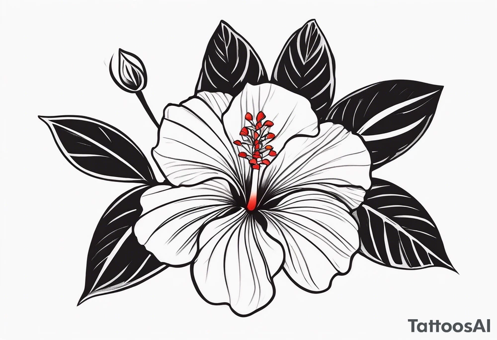 vines hibisco tattoo idea