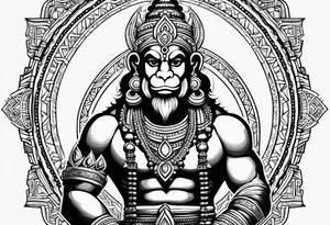 Lord hanuman tattoo idea