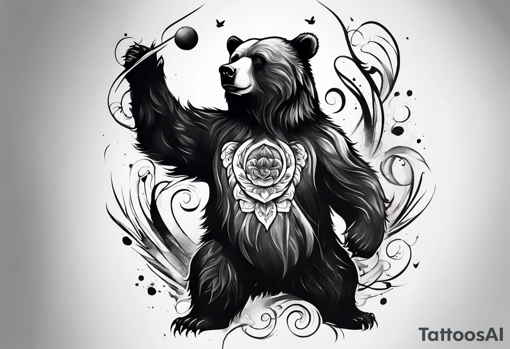 Dancing bear tattoo idea