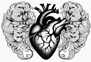 human heart tattoo idea