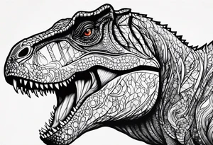 trex from jurassic park tattoo idea