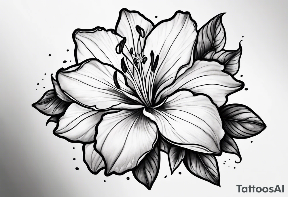 single azalea by itself tattoo idea