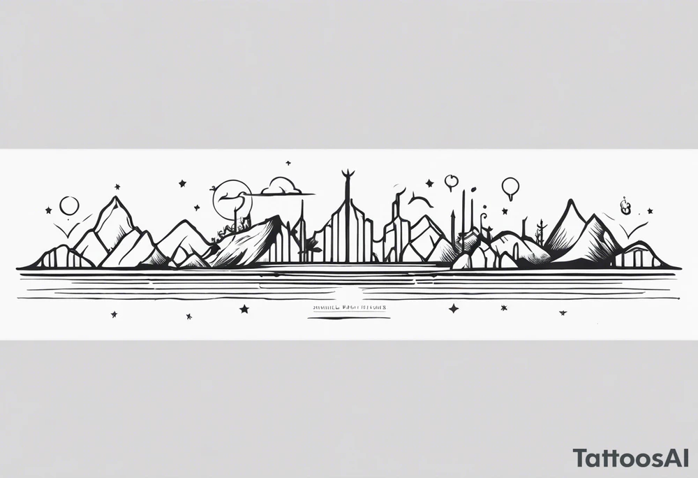 Horizontal spine tattoo tattoo idea