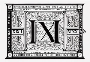 roman numerals  III•XI•XIX with the name ronald and sparkles on the wrist tattoo idea