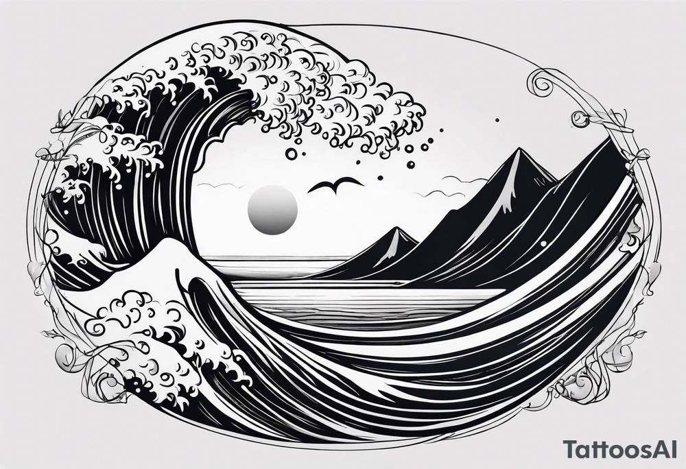 "come what may" written 
in waves tattoo idea