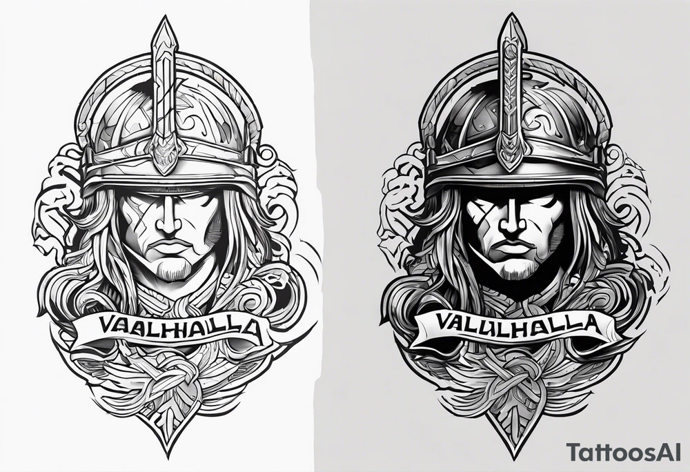 Valhalla soldier tattoo idea