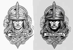Valhalla soldier tattoo idea
