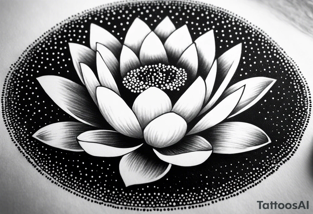 simple lotus
 flower tattoo idea