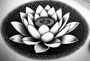 simple lotus
 flower tattoo idea