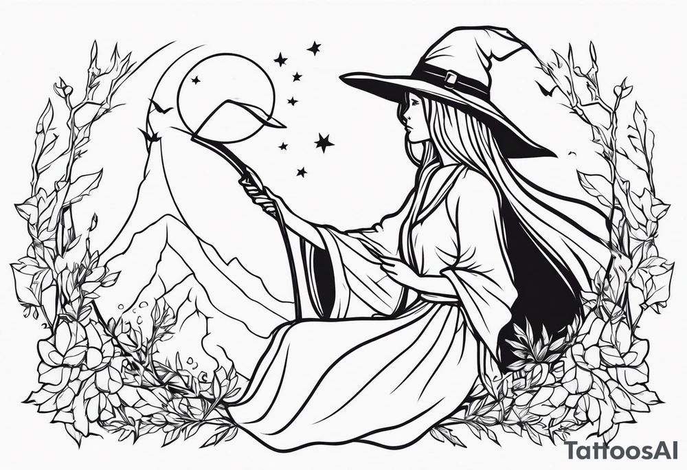 Witch tattoo idea