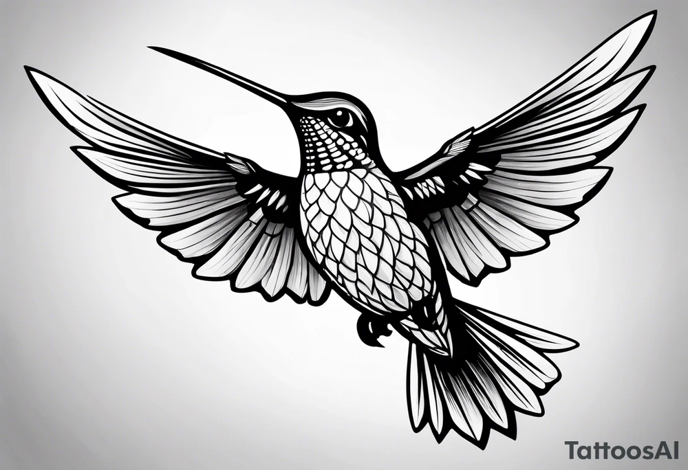 hummingbird tattoo idea