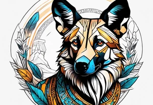 African wild dog tattoo idea