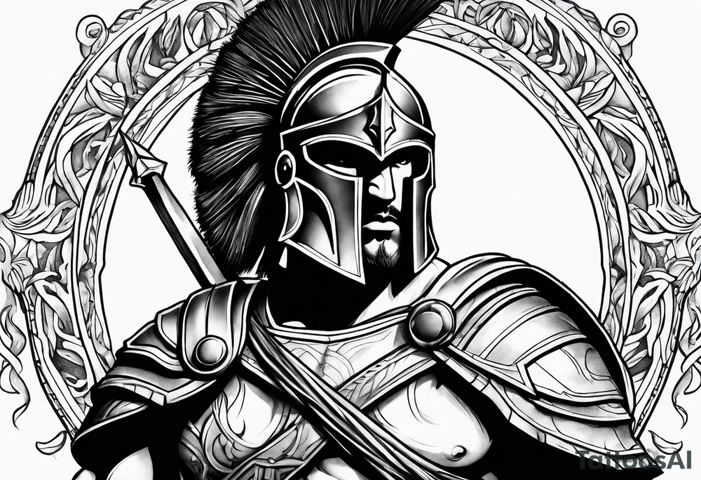 Spartan warrior tattoo idea