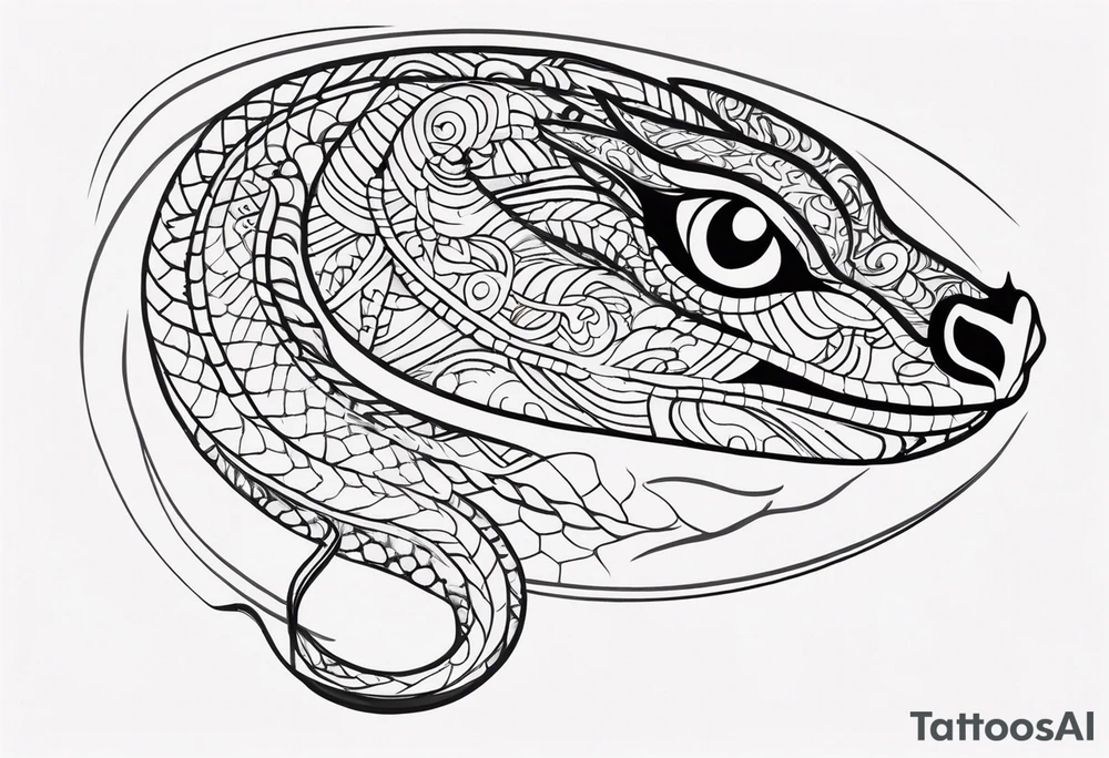 Snake lizard tattoo idea