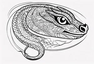 Snake lizard tattoo idea