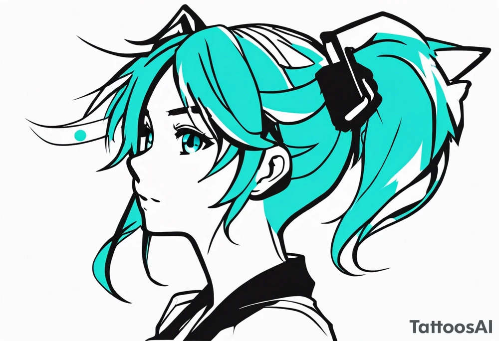 Small miku_hatsune tattoo idea