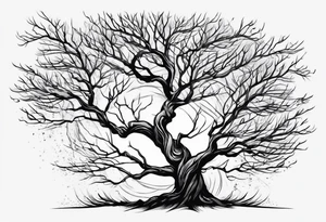 lightning that looks like branches tattoo idea