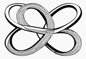 The phrase TB5 inside double infinity symbol tattoo idea