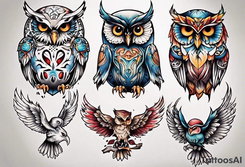 Eule tattoo idea