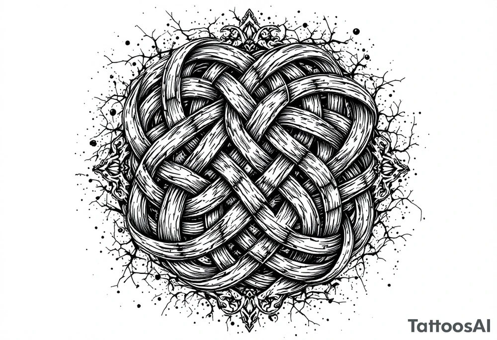 an irish inspired celtic knot piece tattoo idea