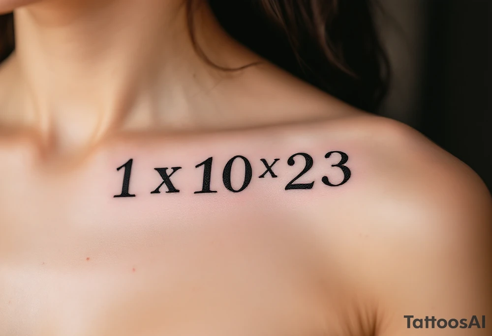 1x10^23 tattoo idea