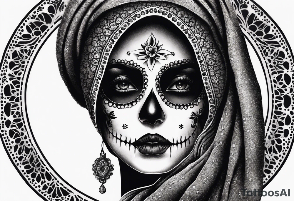 santa muerta tattoo idea