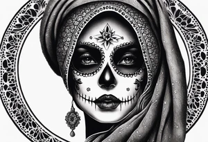 santa muerta tattoo idea