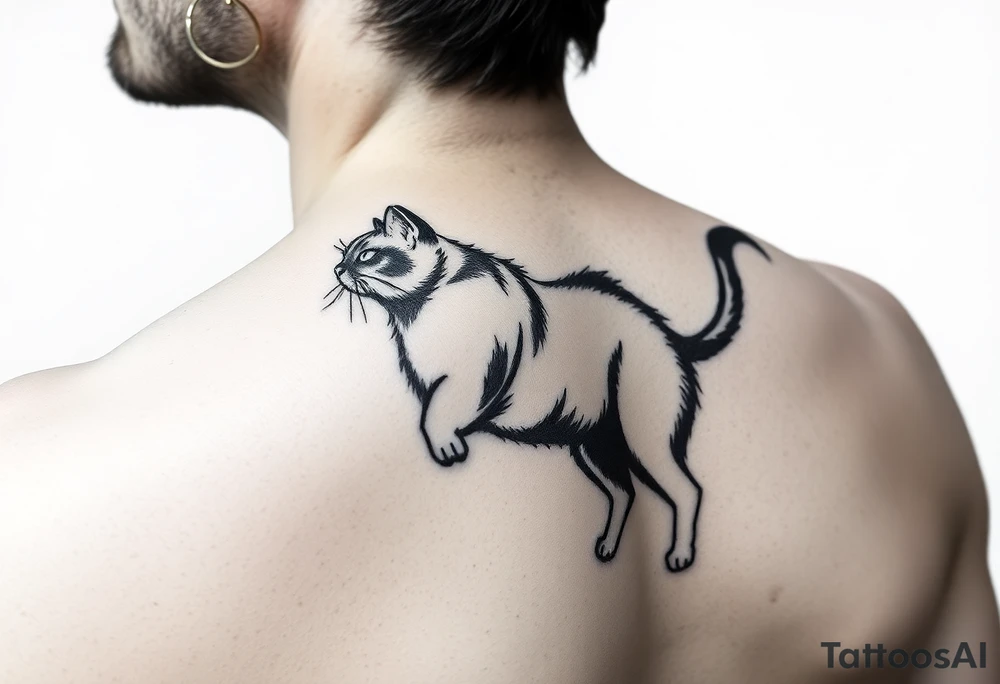 black cat tattoo idea