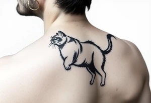 black cat tattoo idea
